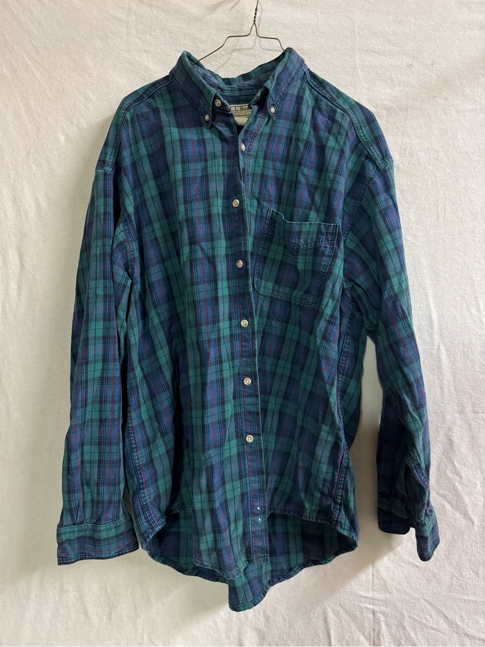 Vintage L.L. Bean Made in USA Plaid Flannel Shirt XL